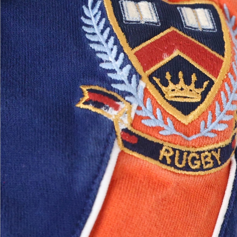 Rugby Ralph Lauren Navy & Orange Crest Rugby Polo - Picture 3 of 5